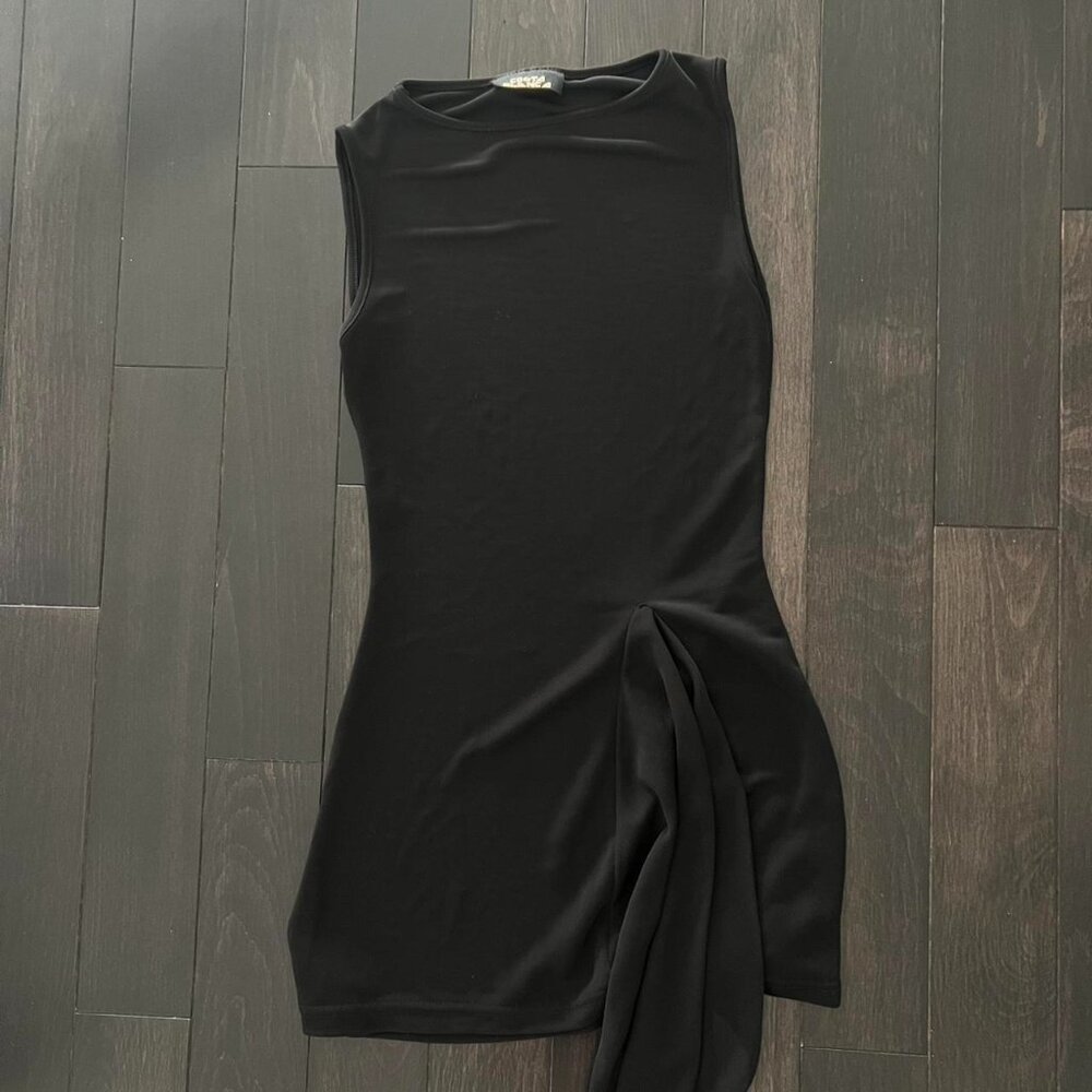 Costa Blanca Vintage Woman's Mesh Black Tank Top
